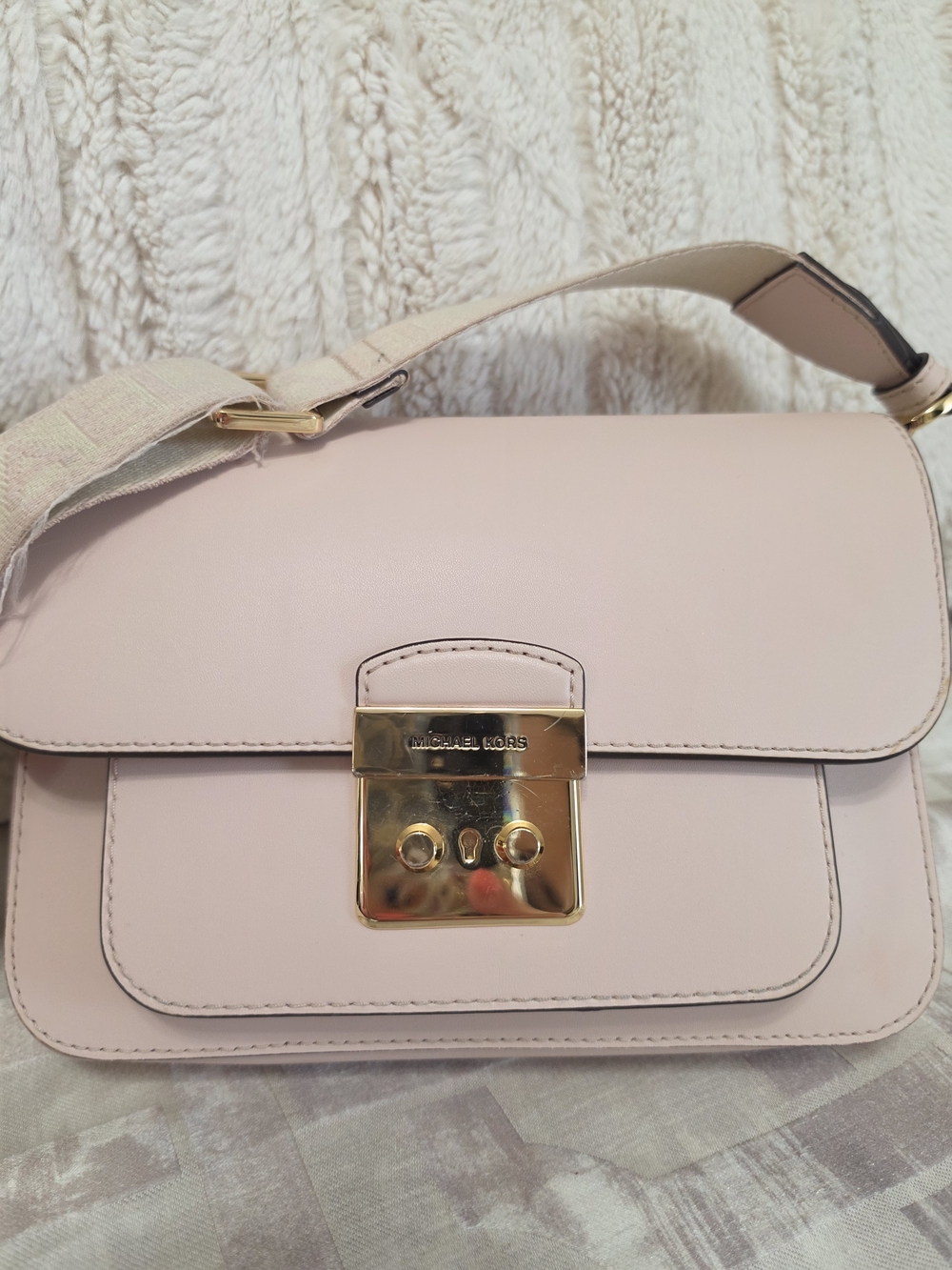 Michael Kors Pale Pink Leather Shoulder Bag